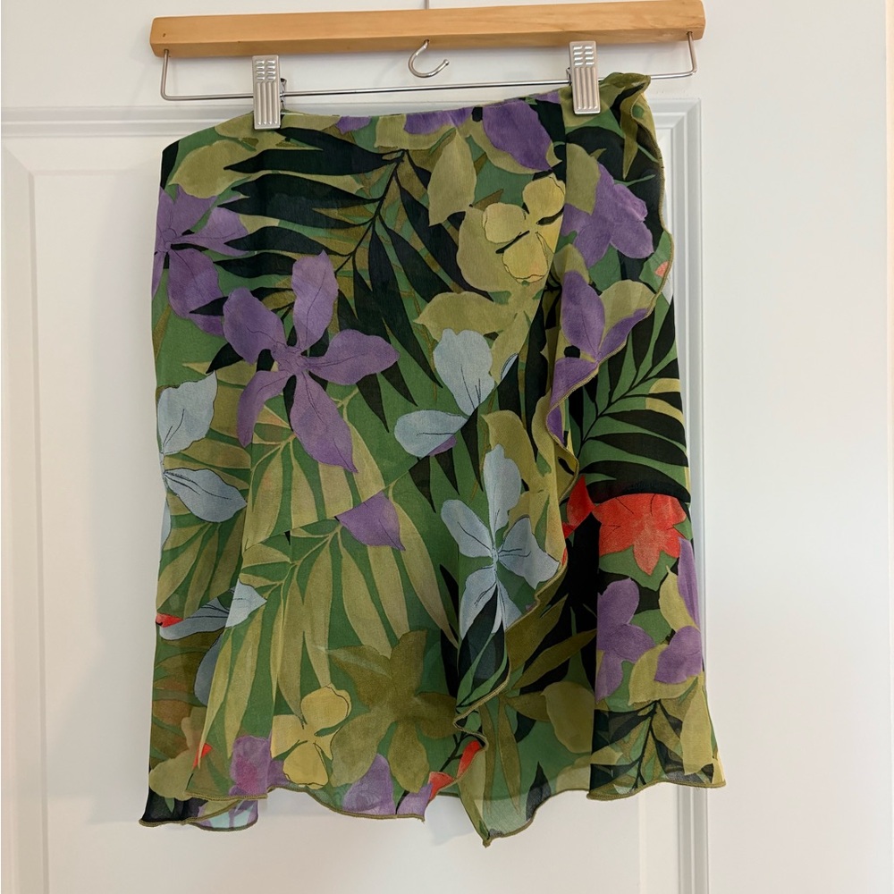 Mango Floral Print Skirt